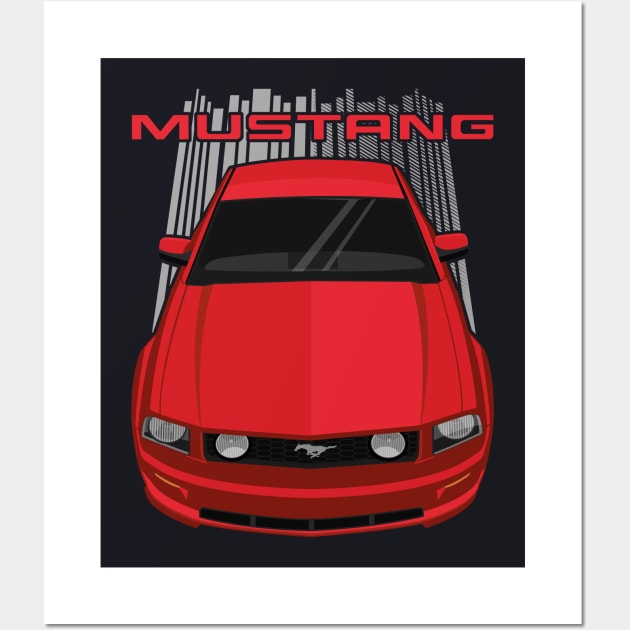 Mustang GT 2005-2009 - Red Wall Art by V8social